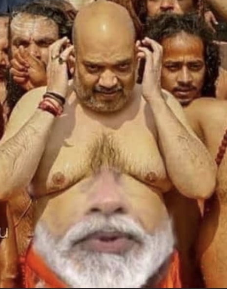 Amit Shah Doing A Reverse Voldemort With Narendra Modi 9GAG