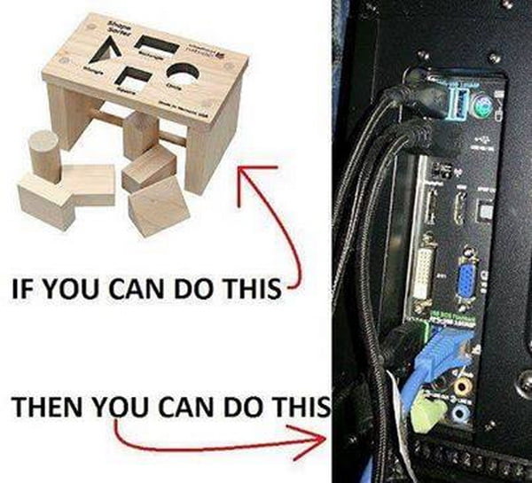 If you really don't know how to plug in cables then you don't deserve a computer...
