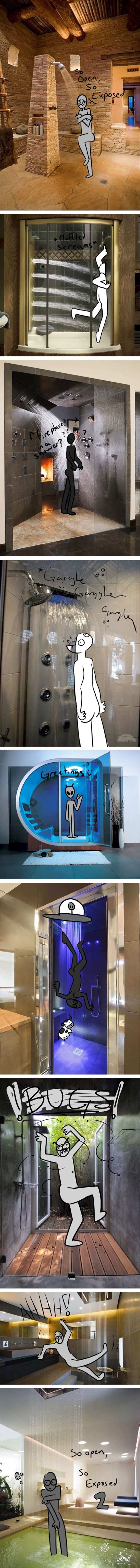 Artist Ridicules Rich People’s Showers By Relatable Doodles (Artxauroraxart)