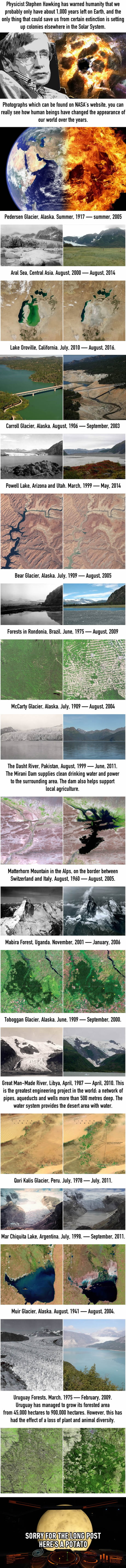 NASA Revealed The Photographs Then and Now The Damage We Caused To Our Planet