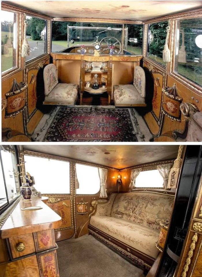 The Interior Of A 1926 Rolls Royce Phantom 9GAG