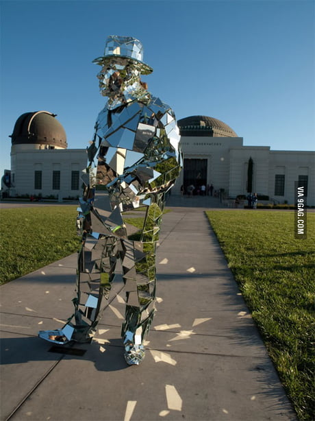A suit made entirely out of mirrors