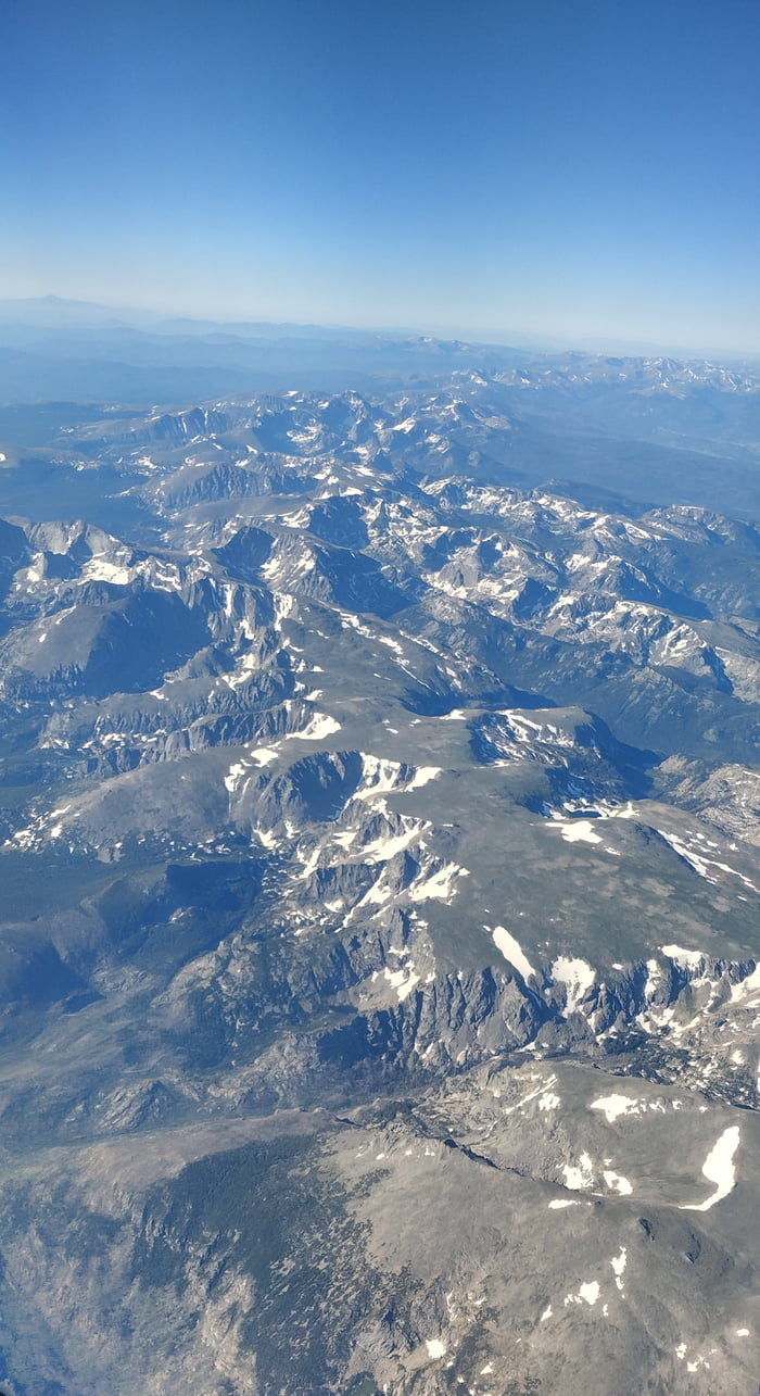 Landscape Shot Of The Mountains You See While Flying From Denver To