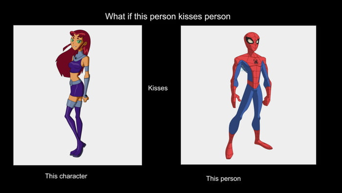 What If Starfire Kisses Spider Man Gag