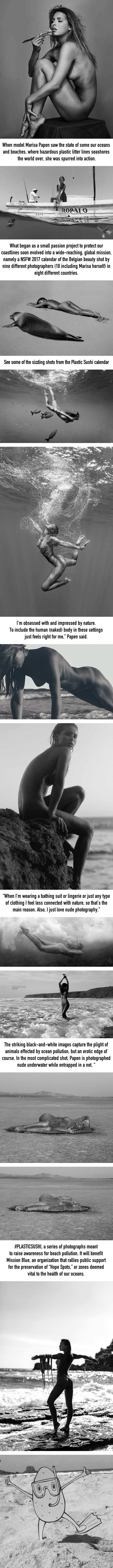 Save The Oceans With This Nude Calendar From Belgian Bombshell Marisa Papen