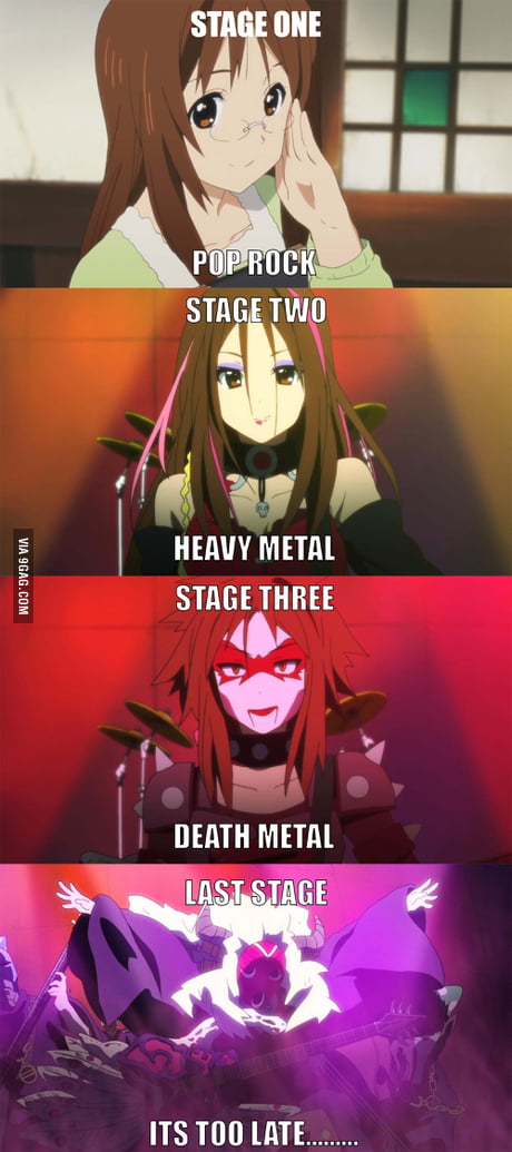 The stages of a rock music fan