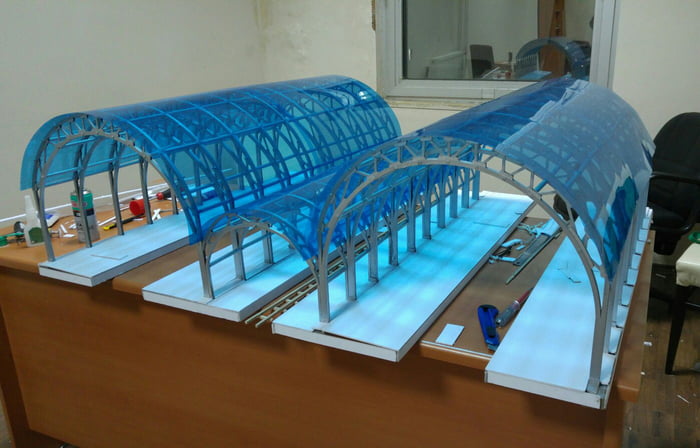 My first year project (civil engineering) of a train station. What do you guys think?