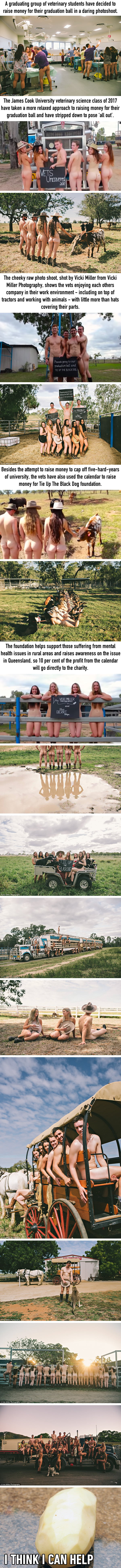 James Cook University Class 2017 strip down for calendar to raise funds