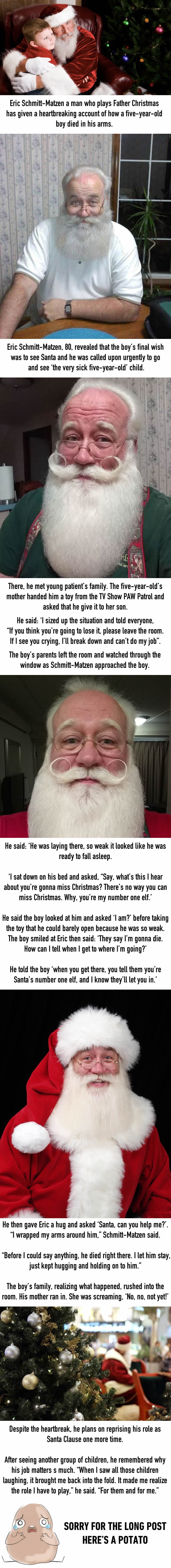 Terminally ill boy, 5, dies in Santa’s arms as he fulfills final wish to see him