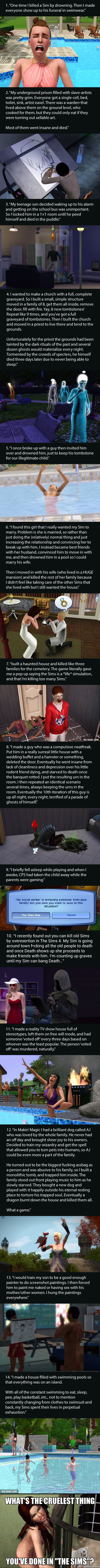 14 Most F**ked Up Things Gamers Have Done In "The Sims"