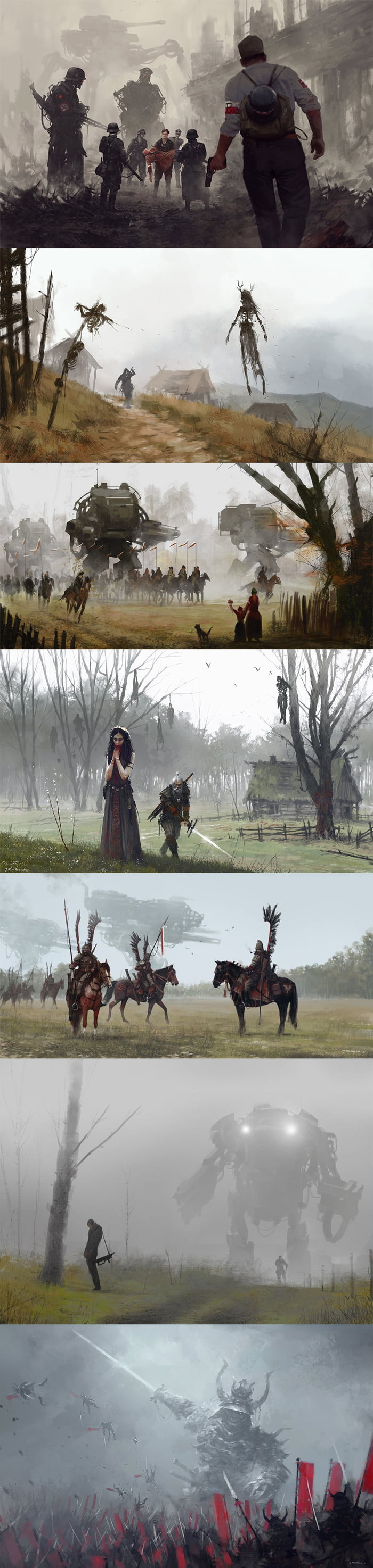 I heard that you guys like this type of artwork. Made by polish artist Jakub Rozalski.
