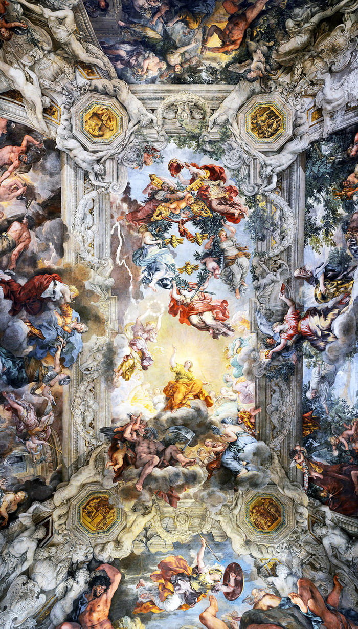 The Allegory Of Divine Providence And Barberini Power A Fresco By