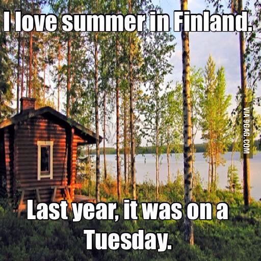 I love summer in Finland