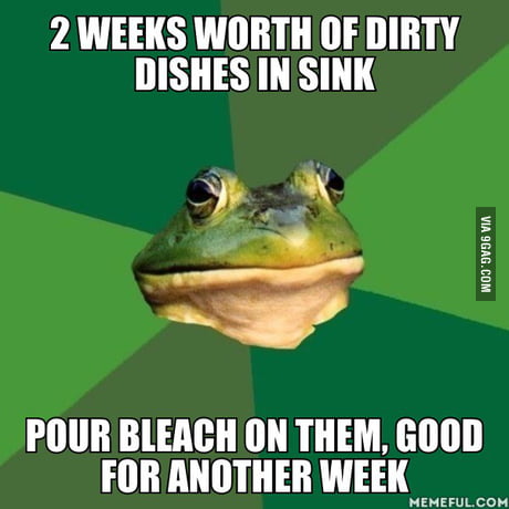 bleach dishes