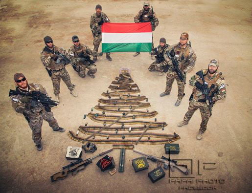 Hungarian Army Wish You Merry Christmass From The Border Of Europe. Thank you for serving and protect us.