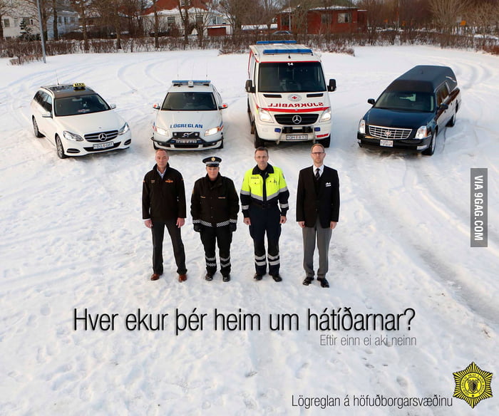 "Who will drive you home?" Icelandic anti-drink drive advert