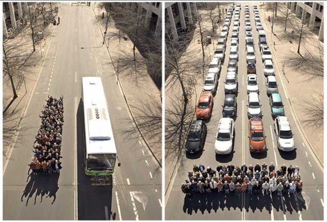 Space Required To Transport 60 People 9GAG