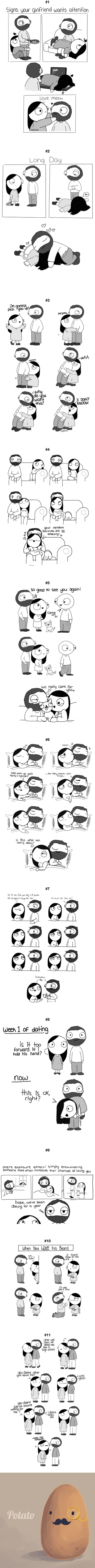 Girlfriend Secretly Illustrates Everyday Life With Her Boyfriend, He Uploads Comics Online And They Go Viral