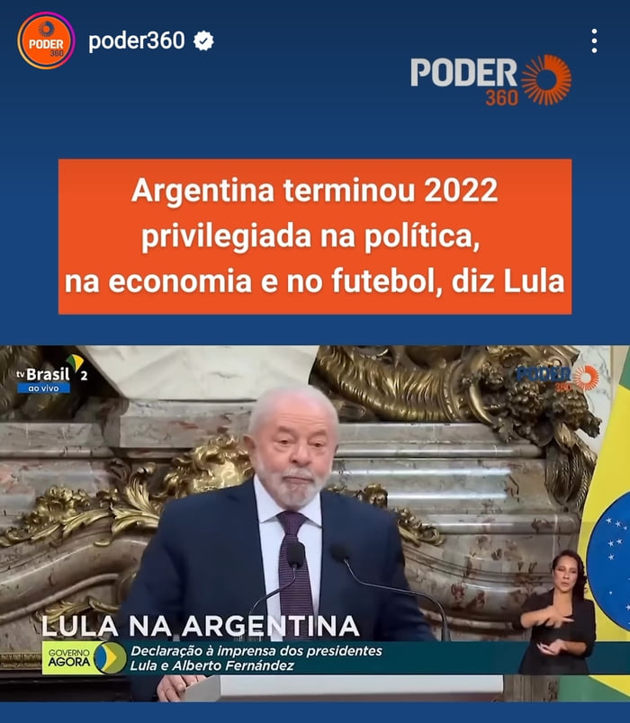 Hermano Esto Es Cierto Lula Dijo Que Argentina Termin El A O En Una