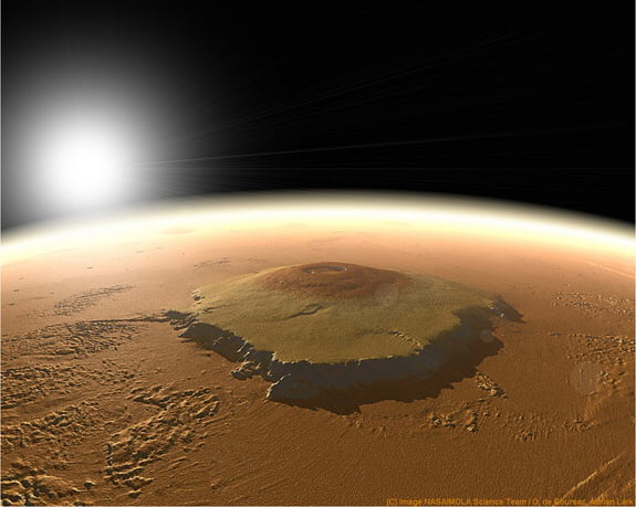 Another mars fact: this is the Olympus mans, a mountain who is 28 kilometers / 17,4 miles high