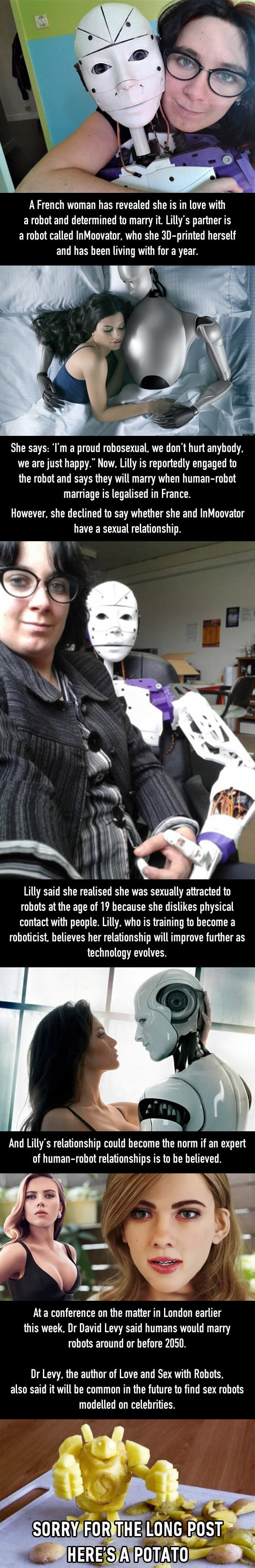 'We don't hurt anybody, we are just happy': Woman reveals she has fallen in love with a ROBOT and wants to marry it