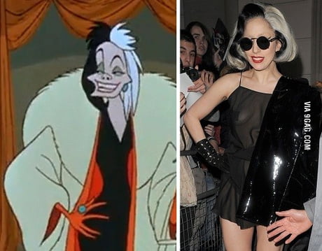 Lady Gaga channels Cruella de Vil in wacky monochrome outfit but isn't  too fancy to carry her own luggage