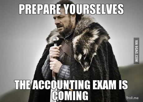 accounting exam meme