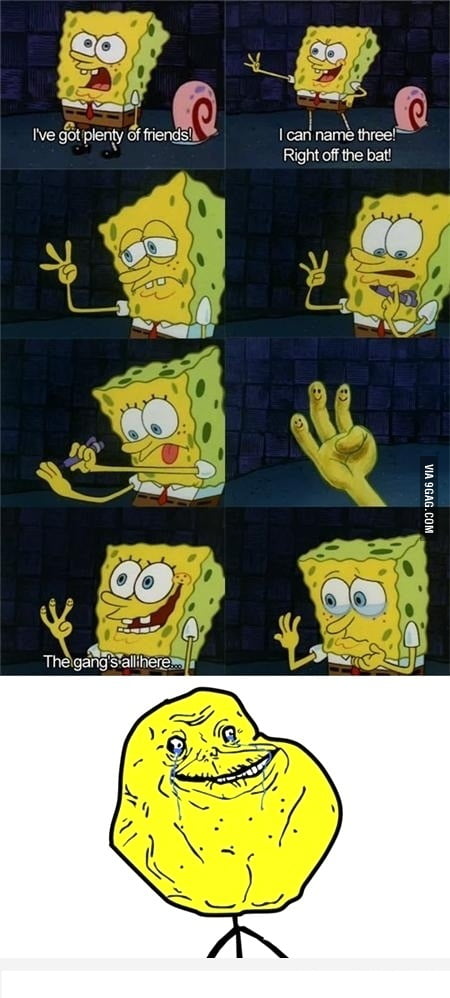 Forever Alone Spongebob - Meme Generator