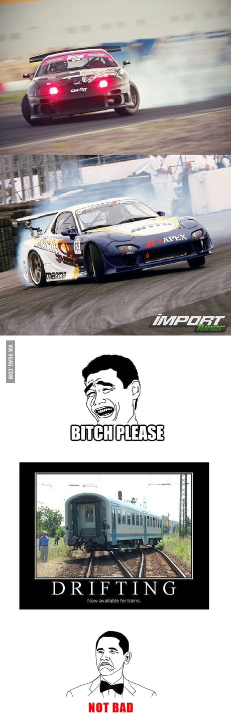 The car drifting meme - 9GAG