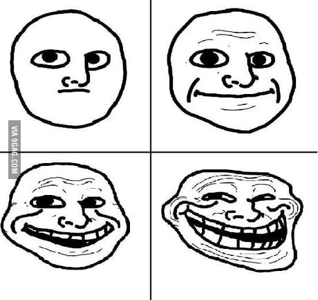 Evolution of Troll face (2010-2022) 