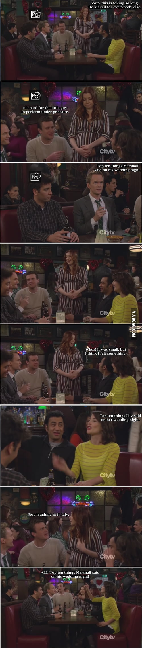 Top ten things Marshall said on his wedding night 9GAG