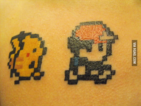 8 bit Pokémon tattoo  Pokemon tattoo Nerdy tattoos Gamer tattoos