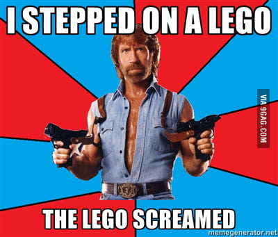 Norris steps on a lego... 9GAG