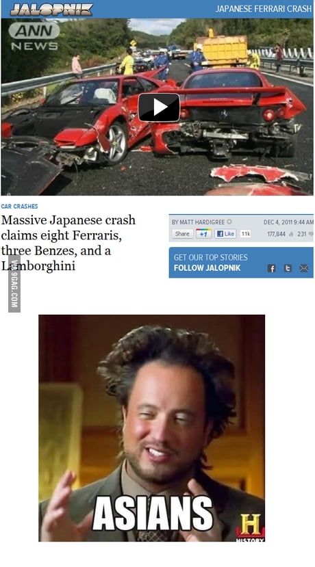 Best Funny car crash Memes - 9GAG