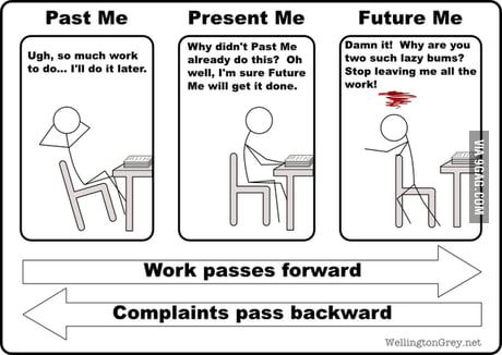 Past Vs Present Vs Future Me 9gag