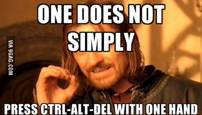 Ctrl Alt Del With One Hand