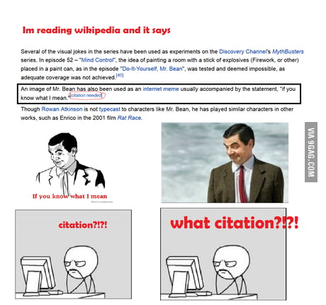If You Know What I Mean Mr Bean Meme
