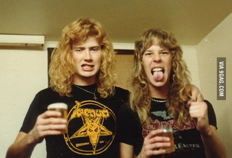Young Dave Mustaine and James Hetfield - 9GAG