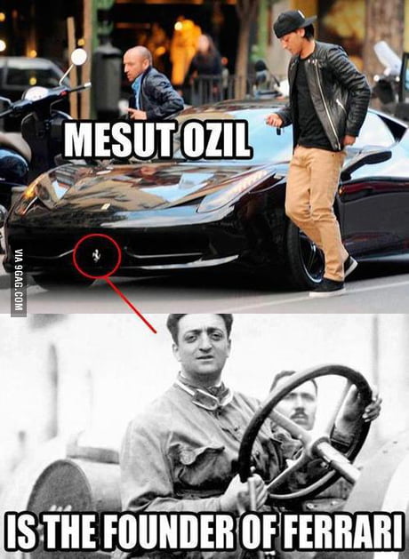 Ash Pearce on X: Enzo Ferrari and Mesut Ozil. The similarity is ridiculous   / X
