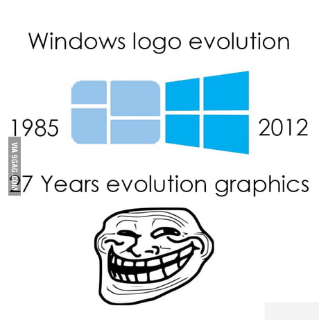 Windows Logo Evolution 9gag