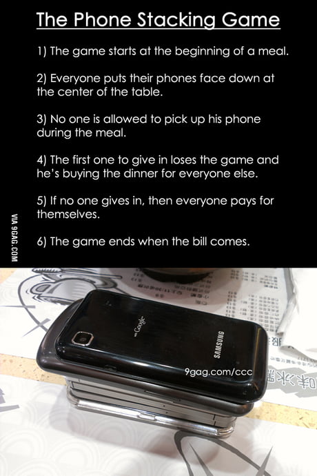 What is the name of the meme face on the phone. - 9GAG