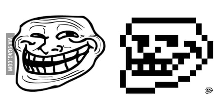 Pixel Trollface 9gag