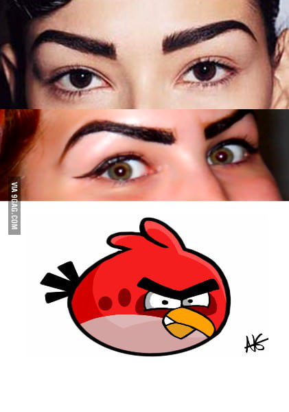 ugly drawn on eyebrows