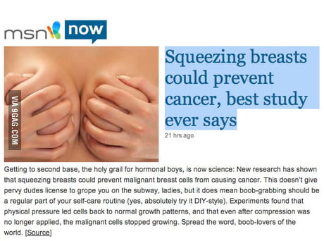 Squeezing breasts 'could stop growth of cancer cells