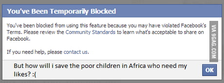 From temporarily blocked feature using re this you facebook Facebook Error: