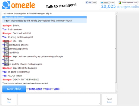 Text chat omegle