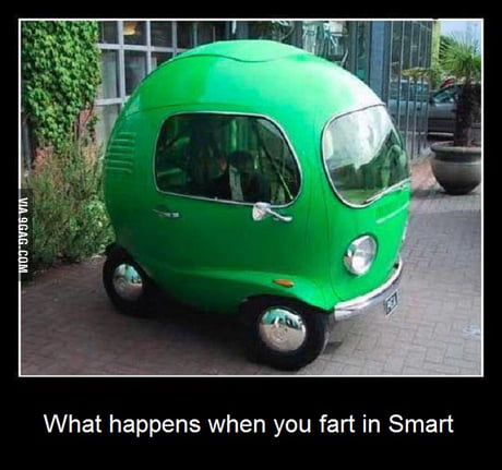inside a smart car fart