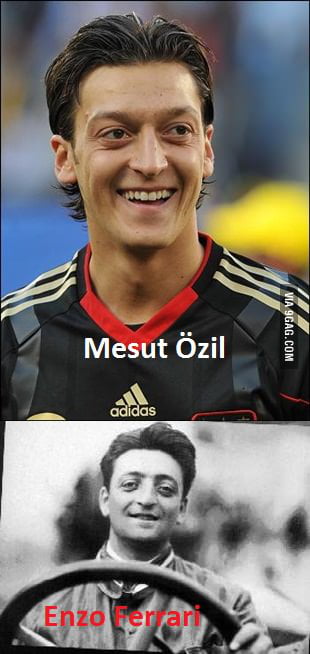 Footballer Mesut Ozil And His Look Alike Enzo Ferrari - Sports