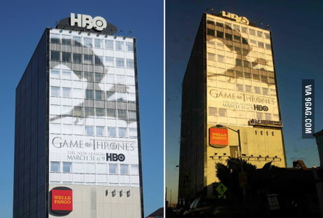 Game Of Thrones Billboard At Hbo Building In La 9gag