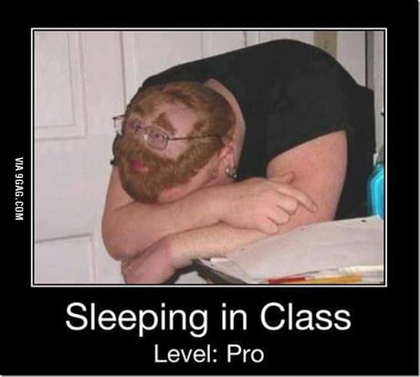 funny sleeping in class